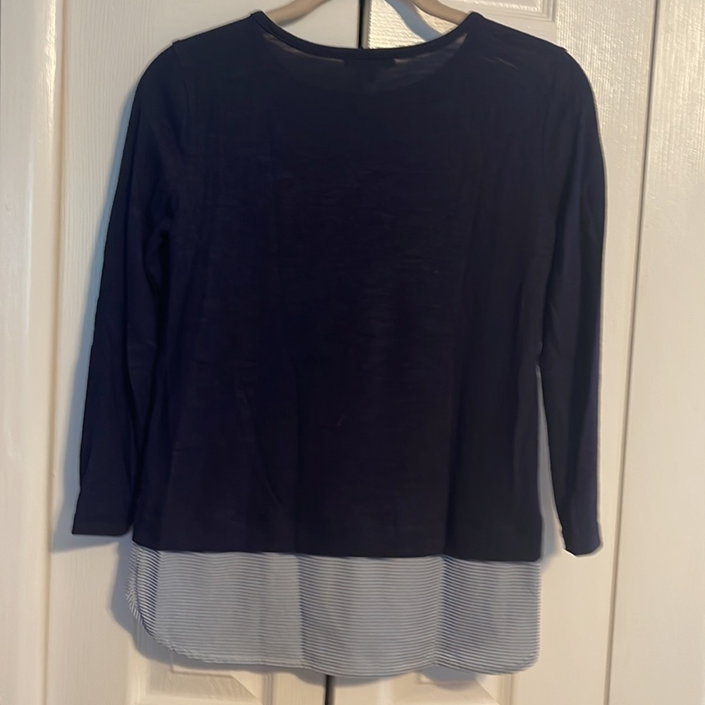 J Crew Mercantile long sleeve shirt in navy size XXS NWOT - Picture 7 of 7
